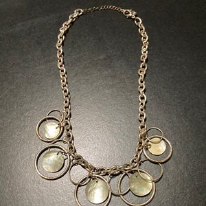 Mother of pearl and silver necklace